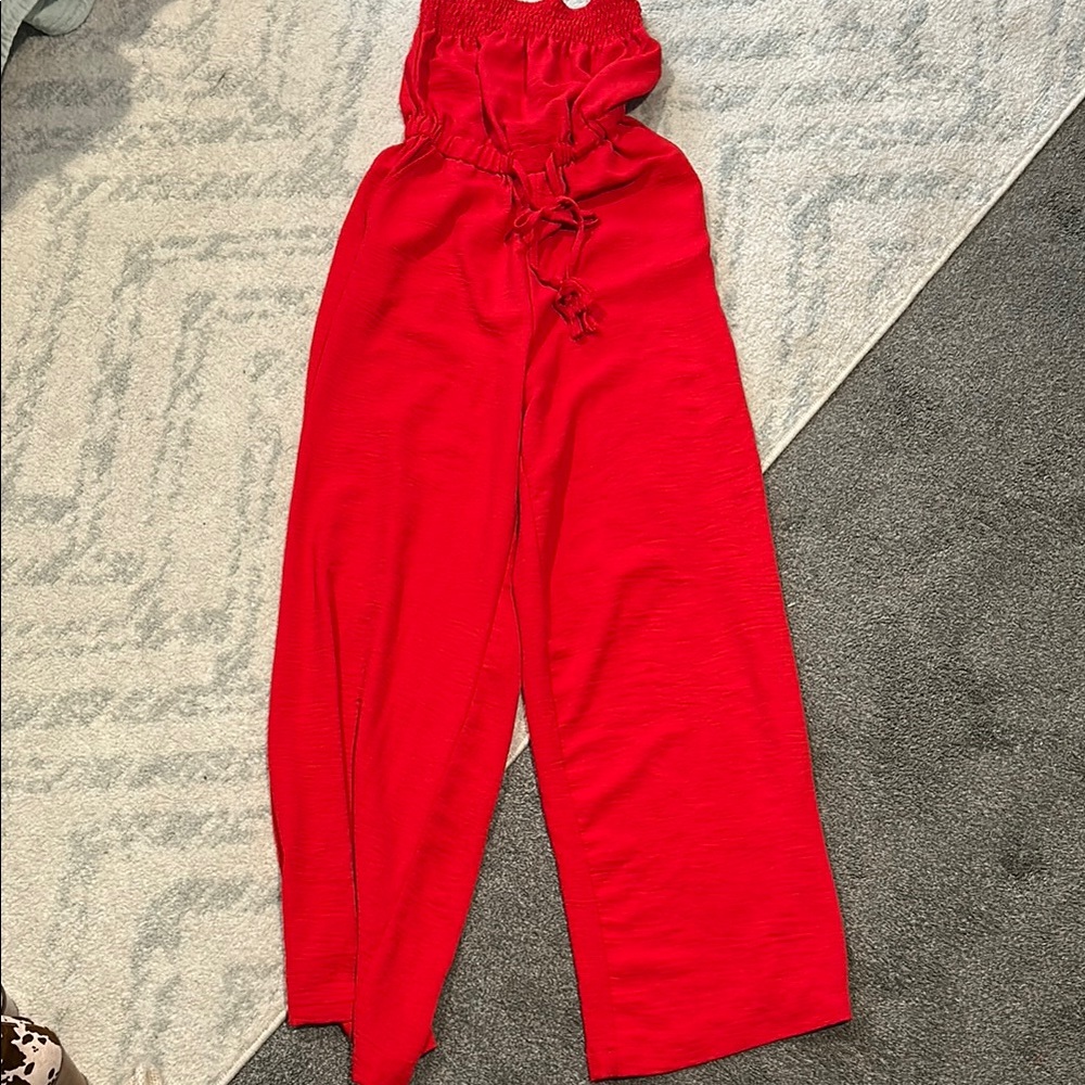 Elegant Red Women's Jumpsuit